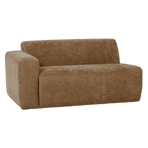 Canapea modulara galben miere din textil pentru 1.5 persoane Mojo Wooly Left Woood