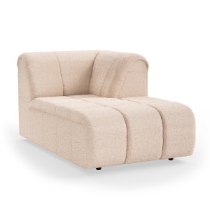 Canapea modulara grej din textil 98 cm Wave Boucle Element Right Divan HKliving