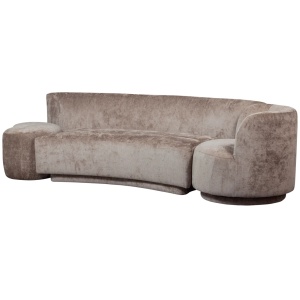 Canapea modulara grej din textil pentru 3 persoane Combi Woood