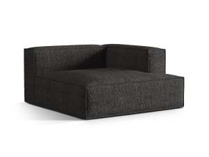 Canapea modulara gri antracit din textil pentru 1 persoana Nuria Right Monpea Micadoni