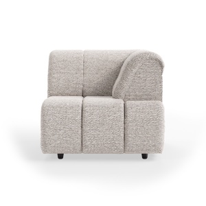 Canapea modulara gri deschis din textil 98 cm Wave Sneak Hight Arm Right HKliving