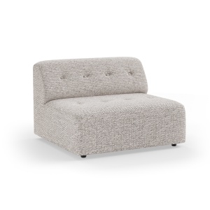 Canapea modulara gri deschis din textil pentru 1.5 persoane Vint Middle HKliving