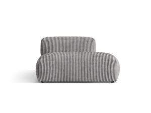Canapea modulara gri deschis din textil pentru 2 persoane Martina Wave Corduroy Micadoni