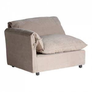 Canapea modulara gri din lemn de pin si placaj 104 cm Argenta Left Vical Home