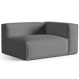 Canapea modulara gri din textil pentru 2 persoane Nuria Right Structural Micadoni