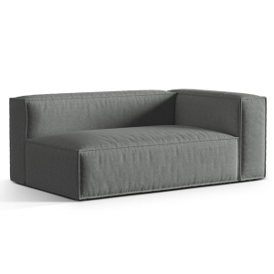 Canapea modulara gri din textil pentru 3 persoane Nuria Right Structural Micadoni
