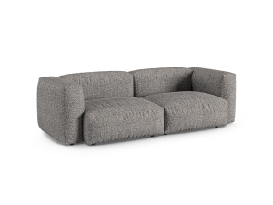 Canapea modulara gri grafit din textil pentru 3 persoane Martina XL Boucle Micadoni