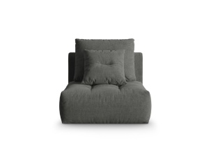 Canapea modulara gri inchis din textil pentru 1 persoana Bloom Wind Micadoni