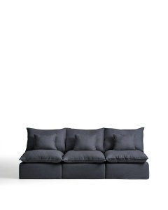 Canapea modulara gri inchis din textil pentru 3 persoane Anarela 270 Kave Home
