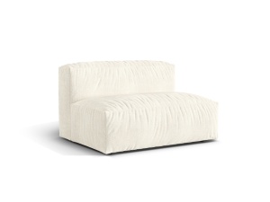 Canapea modulara ivorie din textil pentru 1 persoana Martina Monet Boucle 132 Micadoni