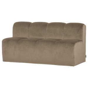 Canapea modulara kaki din catifea 164 cm Mojo Bench Woood