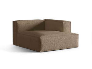 Canapea modulara maro cappuccino din textil pentru 1 persoana Nuria Right Monet Micadoni