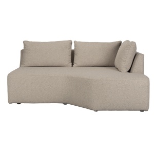 Canapea modulara maro cappuccino din textil pentru 1 persoana Prosper Right S Zuiver