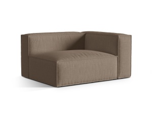 Canapea modulara maro cappuccino din textil pentru 2 persoane Nuria Right Structural Micadoni