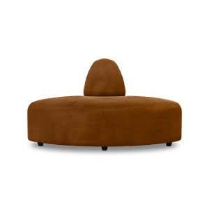Canapea modulara maro caramel din catifea 94 cm Jax Angle HKliving