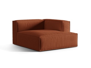Canapea modulara maro caramiziu din textil pentru 1 persoana Nuria Right Structured Micadoni