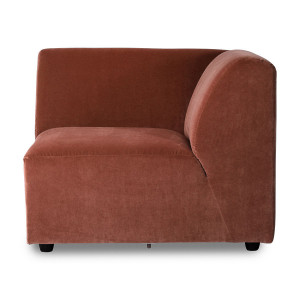 Canapea modulara maro din catifea 97 cm Jax Right HKliving