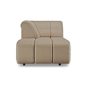 Canapea modulara maro din textil 177 cm Wave Mid Pure Left HKliving