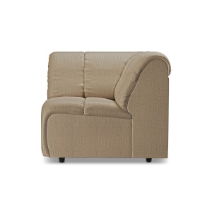 Canapea modulara maro din textil 98 cm Wave Pure Right HKliving