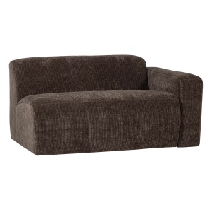 Canapea modulara maro din textil pentru 1.5 persoane Mojo Rib Right Woood