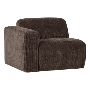 Canapea modulara maro din textil pentru 1 persoana Mojo 105 Rib Left Woood