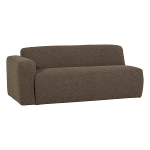 Canapea modulara maro din textil pentru 2 persoane Mojo Base Boucle Left Woood