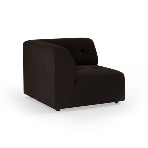 Canapea modulara maro espresso din catifea 94 cm Vint Left HKliving