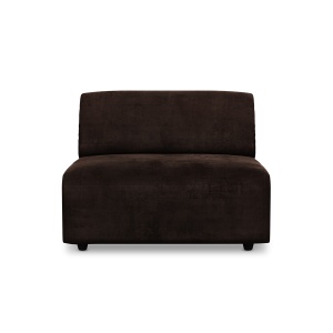 Canapea modulara maro expresso din catifea 94 cm Jax Middle HKliving