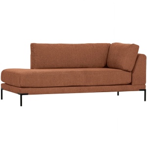 Canapea modulara maro ruginiu din textil 200 cm Couple Right Woood