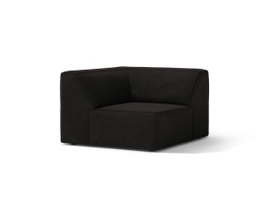 Canapea modulara neagra din textil pentru 1 persoana Jodie Corner Micadoni
