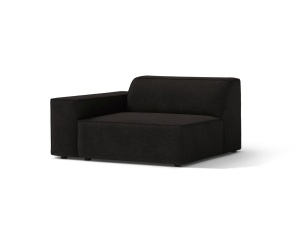 Canapea modulara neagra din textil pentru 1 persoana Jodie Left 102 Micadoni