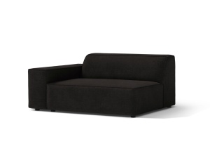 Canapea modulara neagra din textil pentru 1 persoana Jodie Left 122 Micadoni