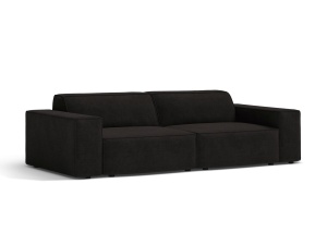 Canapea modulara neagra din textil pentru 3 persoane Jodie 304 Micadoni