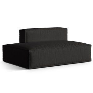 Canapea modulara neagra din textil pentru 3 persoane Nuria Structural Micadoni
