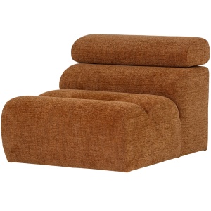 Canapea modulara portocalie din textil 113 cm Novi Middle Woood