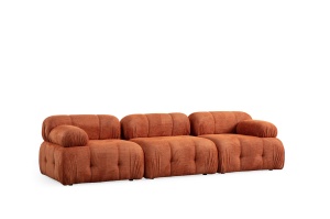 Canapea modulara portocalie din textil 290 cm Petite The Home Collection