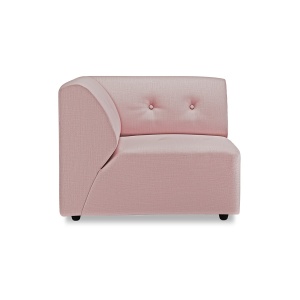 Canapea modulara roz din textil 94 cm Vint Left HKliving