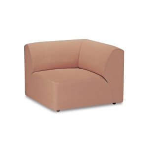 Canapea modulara roz pudrat din textil 94 cm Jax Right End HKliving