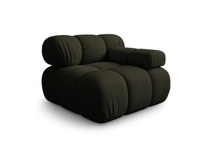 Canapea modulara verde amazon din textil pentru 1 persoana Bellis Right 3D Micadoni