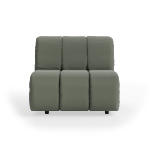Canapea modulara verde army din bumbac 98 cm Wave Middle HKliving
