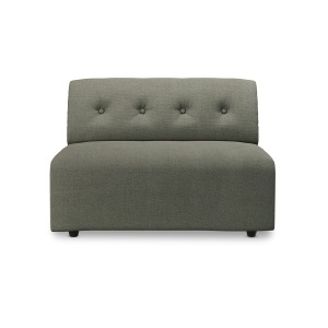 Canapea modulara verde army din textil pentru 1.5 persoane Vint Middle HKliving