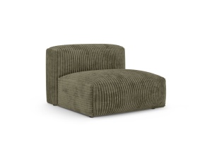 Canapea modulara verde din textil pentru 1 persoana Martina Corduroy XL Micadoni