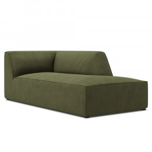 Canapea modulara verde din textil pentru 2 persoane Ruby Corduroy L Right Micadoni