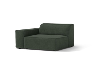 Canapea modulara verde muschi din textil pentru 1 persoana Jodie Left 102 Micadoni