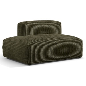 Canapea modulara verde muschi din textil pentru 1 persoana Martina Corduroy Rib Micadoni