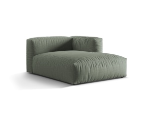 Canapea modulara verde muschi din textil pentru 1 persoana Martina Right Micadoni