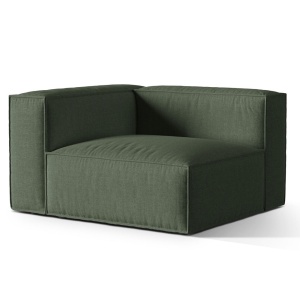 Canapea modulara verde muschi din textil pentru 1 persoana Nuria Left Lib Micadoni
