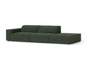 Canapea modulara verde muschi din textil pentru 3 persoane Jodie Left Micadoni
