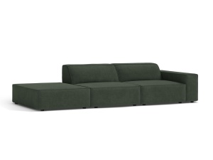 Canapea modulara verde muschi din textil pentru 3 persoane Jodie Right Micadoni
