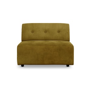 Canapea modulara verde oliv din catifea 89 cm Vint Middle HKliving